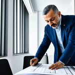 **

A professional Turkish architect, fully clothed in a stylish and modest outfit suitable for an office, reviewing blueprints in a modern architectural office in Istanbul, appropriate attire, safe for work, perfect anatomy, natural proportions, professional photography, high quality.

**