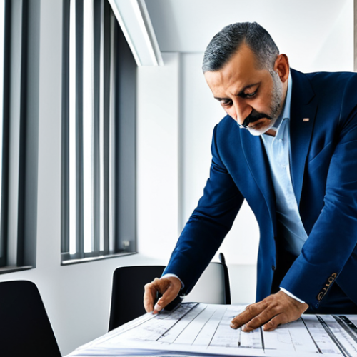 **

A professional Turkish architect, fully clothed in a stylish and modest outfit suitable for an office, reviewing blueprints in a modern architectural office in Istanbul, appropriate attire, safe for work, perfect anatomy, natural proportions, professional photography, high quality.

**