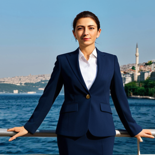 발음 교정 앱 추천 - **

"A professional businesswoman in a tailored navy blue suit, standing confidently in front of the...