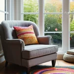 미국과 영국의 영어 철자 차이 - **Prompt 1: A Cozy Reading Corner**
"A cozy, sunlit reading corner in a modern home. A young wom...